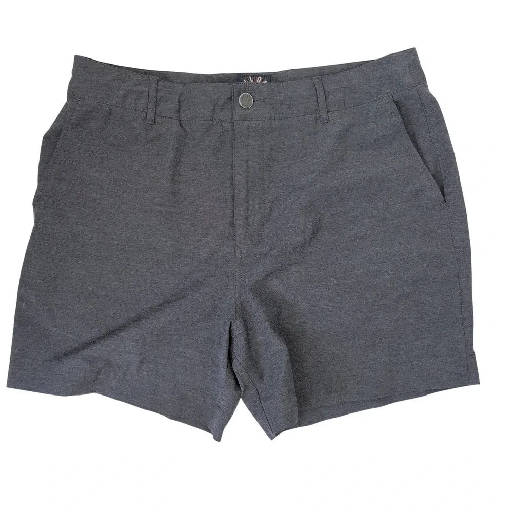 Faherty All Day Shorts Mens 33 Charcoal Gray Heather Hybrid MBC0103 5